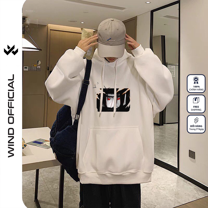 Áo hoodie unisex WIND form rộng nỉ nam nữ ITACHI HD20 thời trang thu đông oversize | BigBuy360 - bigbuy360.vn