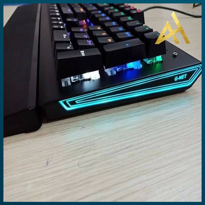 Bàn Phím Máy Vi Tính Laptop Chơi Game G-NET LK718 Đèn LED 7 Màu Có Kê Tay - Bàn phím Cơ Keyboard Gaming Có Dây