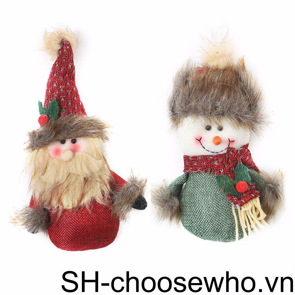Búp Bê Hình Ông Già Noel / Người Tuyết Treo Cửa Sổ Trang Trí Cây Thông Giáng Sinh