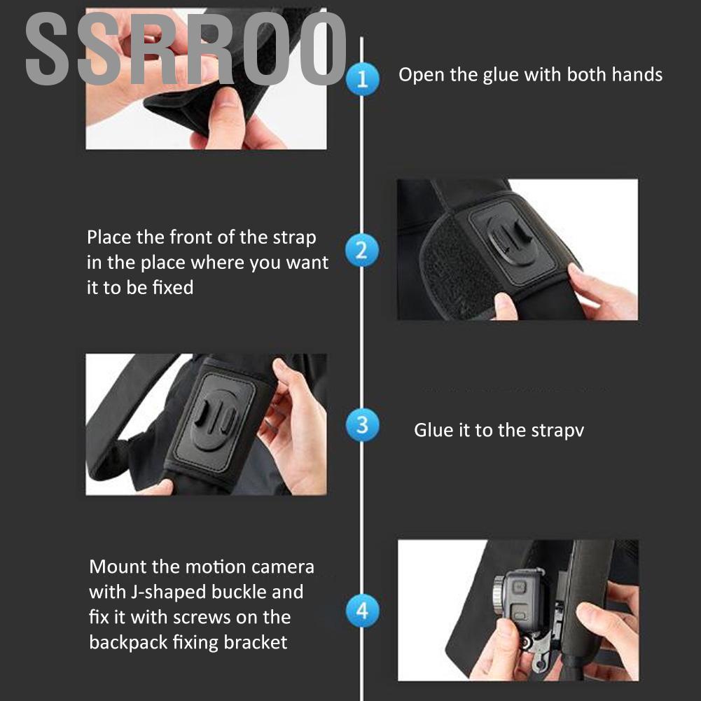 Ngàm lắp máy quay hành trình 2 đầu xoay linh hoạt dùng gắn quai balo đeo vai | BigBuy360 - bigbuy360.vn