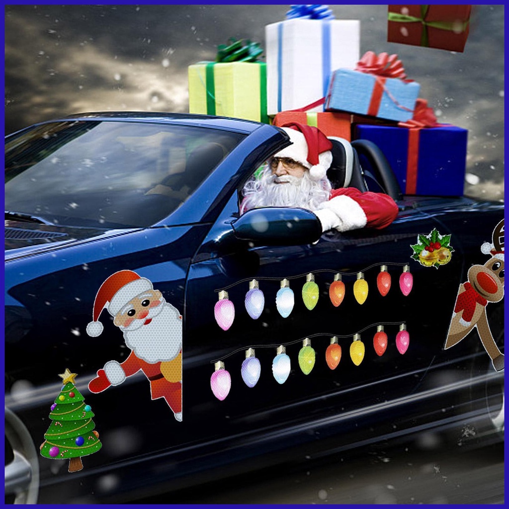 Bộ 22 Đề Can Nam Châm Hình Bóng Đèn Nhiều Màu Sắc Cho Xe Hơi