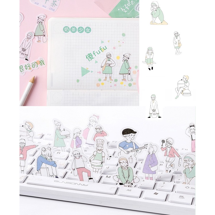 Enjoymore ✨ *Chiết 60cm* Washi Tape Little Me Xinh Xắn Băng Dán Băng Keo Trang Trí Sổ tay Scrapbook, Bullet journal