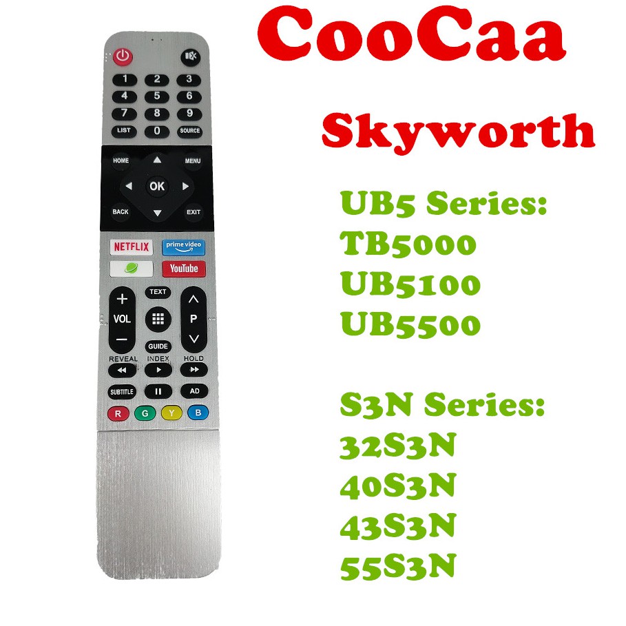Skyworth Coocaa Remotes luôn được hợp tác với TV thông minh (Skyworth hoặc COOCAA), TV Android và TV