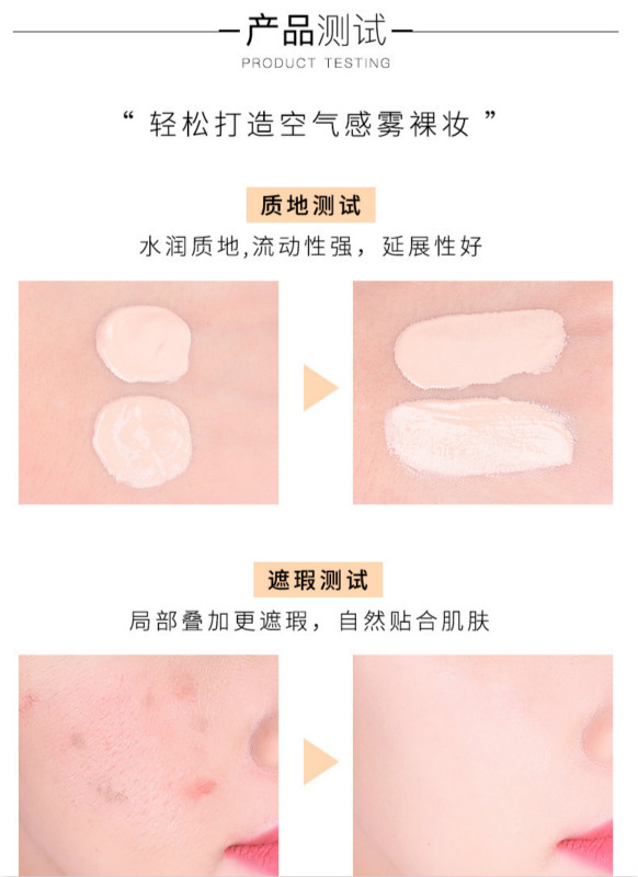 [Hàng mới về] Kem nền dạng lỏng che khuyết điểm dưỡng ẩm chống thấm nước trang điểm tự nhiên | BigBuy360 - bigbuy360.vn