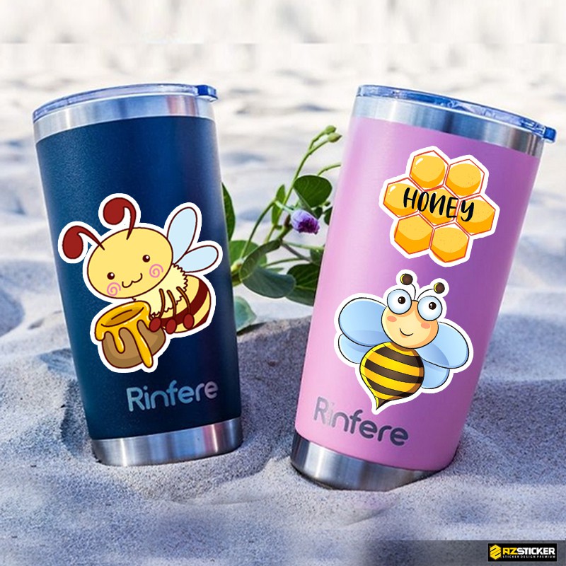 Bộ Hình Dán Sticker Chị Ong Nâu Nâu Dán Nón Bảo Hiểm, Điện Thoại, Laptop, Đồ Dùng - Chất Liệu Chống Nước, Bền Màu