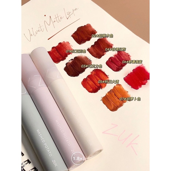 (Chính Hãng) Son Kem Màu Lì ZUK Không Thấm Nước Mềm Mịn Lâu Trôi Nội Địa Trung | BigBuy360 - bigbuy360.vn