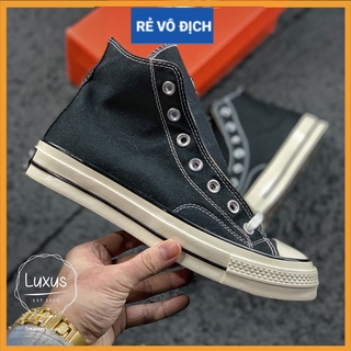 (FREESHIP+QUÀ) Giày thể thao sneaker nam nữ CV Chuck Taylor 1970s Đen cổ cao Đen