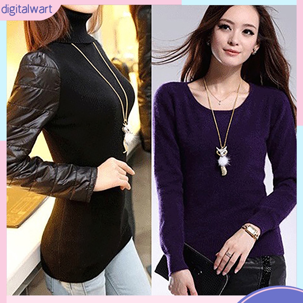 Dây chuyền dài mặt hồ ly phối bông tua rua mềm mịn sang trọng cá tính dành cho nữ