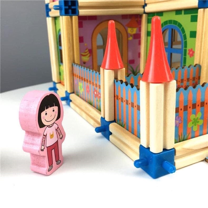 Bộ lắp ghép ngôi nhà gỗ 3D - 268 miếng