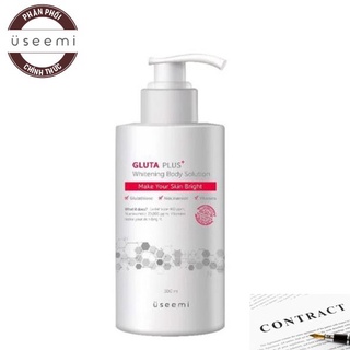 Hợp đồng mua sỉ Sữa Dưỡng Trắng, Nâng Tông Da Body Useemi Gluta Plus Whitening Body Solution 300ml chính hã