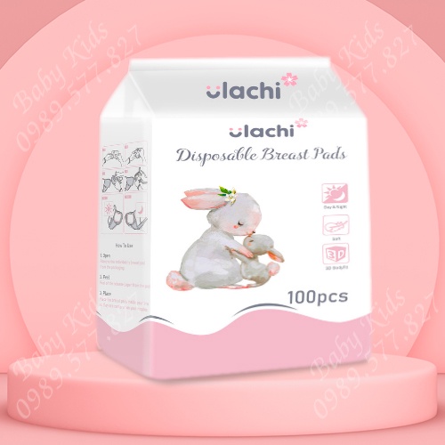 [Mã 267FMCGSALE giảm 8% đơn 500K] Miếng lót thấm sữa Ulachi cao cấp siêu thấm hút - bịch 30, 100 miếng