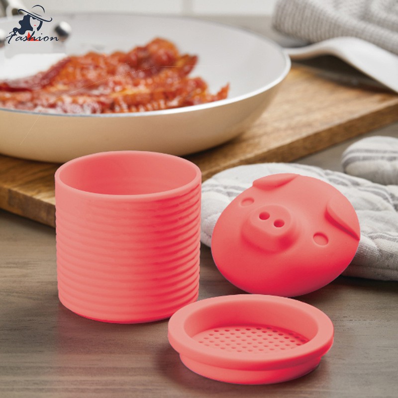 Hộp Silicone Đựng Dầu Hình Heo Con