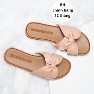 Dép Nữ Thời Trang Erosska Quai Ngang Đính Nơ Kiểu Dáng Đơn Giản Trẻ Trung