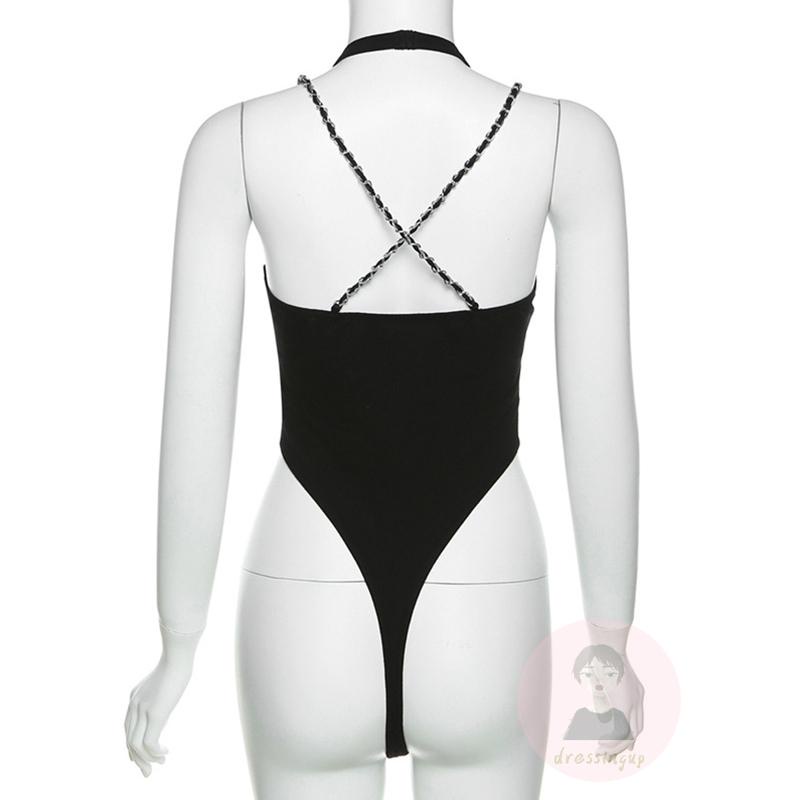 Áo Liền Quần Dạng Yếm In Chữ Cho Nữ