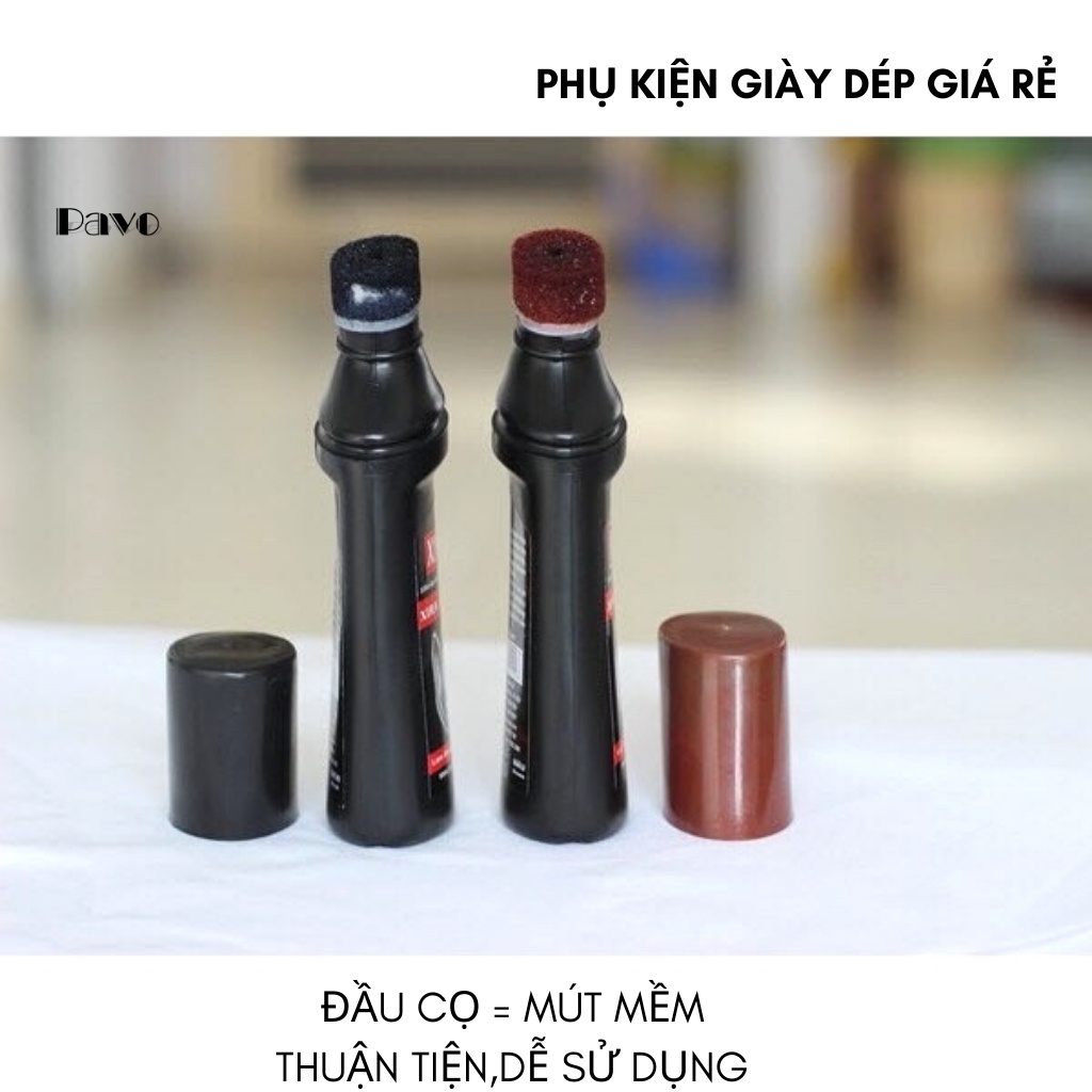 Xi Đánh Bóng XIVI Chính Hãng CF Dạng Nước 75 ml Hai Màu Đen,Nâu(Đánh Giày Da,Túi,Ví,Áo Da, Dây Lưng)