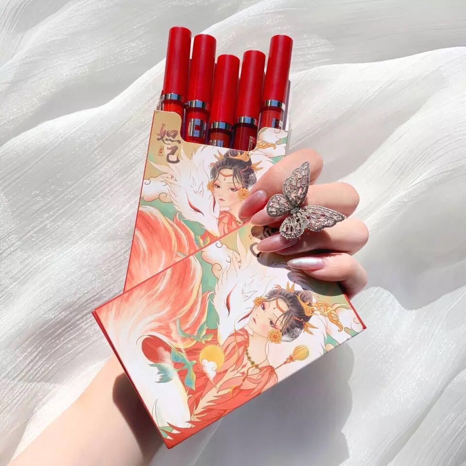 SET 5 SON CÔ GÁI CỔ TRANG 🥀 VÁY ĐỎ | BigBuy360 - bigbuy360.vn