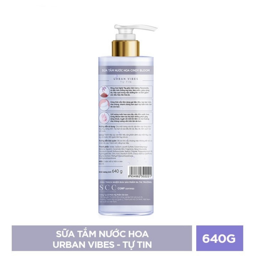 Sữa Tắm Nước Hoa Cindy Bloom Urban Vibes 640g