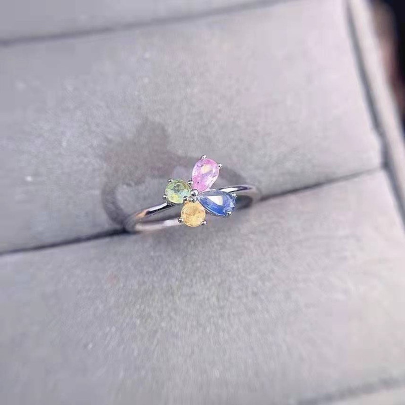 Nhẫn Mặt Hoa Đính Đá Zircon Phong Cách Hàn Quốc Mới 2022 Cho Nữ