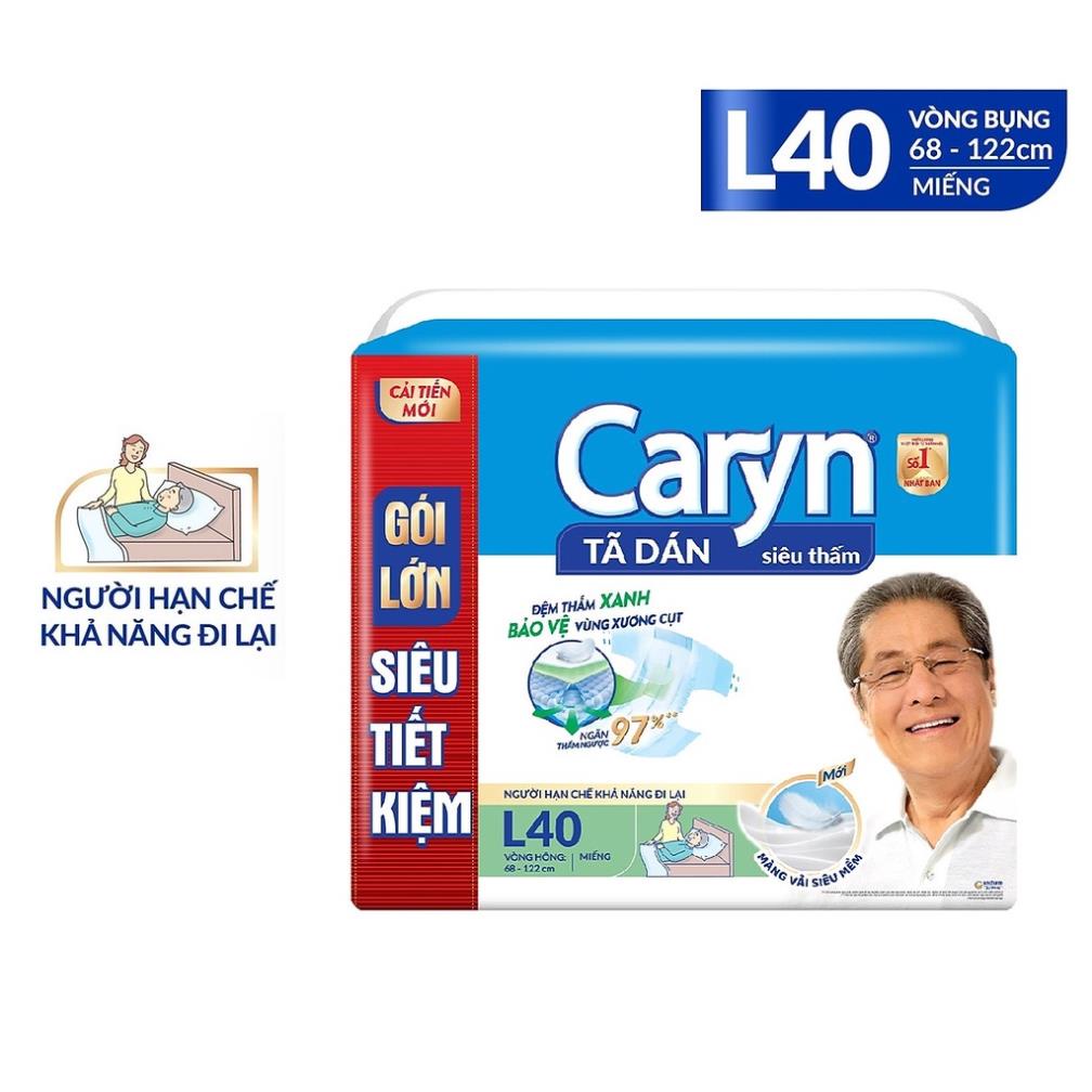 Tã dán cho người lớn Caryn đủ size M40 L40 Xl40