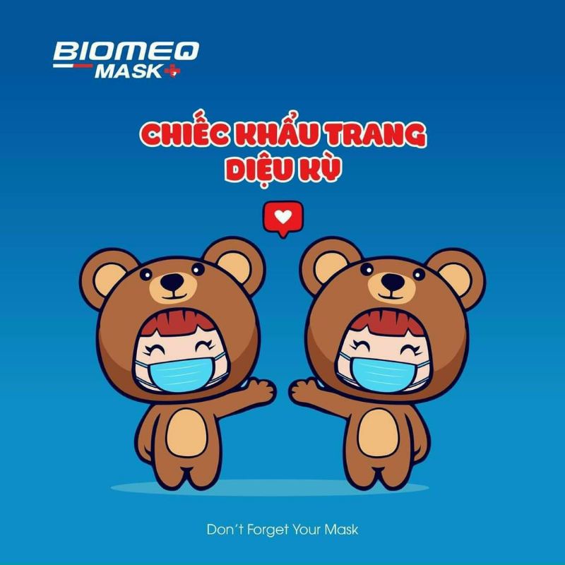 Khẩu trang kháng khuẩn 4 lớp BiomeQ( Cam kết chuẩn)