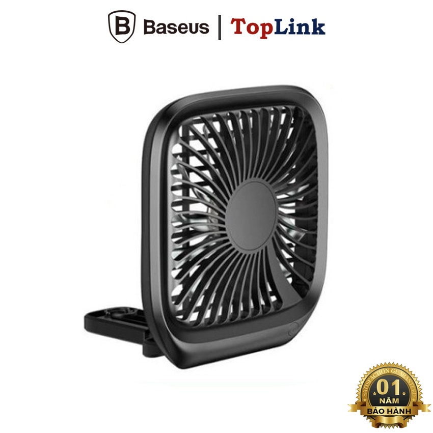 Quạt Mini Để Bàn Hoặc Gắn Ghế Sau Ô Tô Baseus Với 3 Tốc Độ Làm Mát Sử Dụng Nguồn USB Dùng Cho Nhân Viên Văn Phòng, Ô Tô