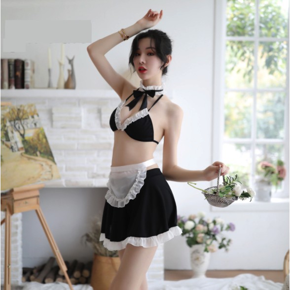 Bộ Đồ Cosplay Nữ ❤️FREESHIP❤️[Giảm 5K nhập mã DONG5] Bộ Đồ Ngủ Cosplay Cô Hầu Gái + Tặng Quần Chip C05 | BigBuy360 - bigbuy360.vn
