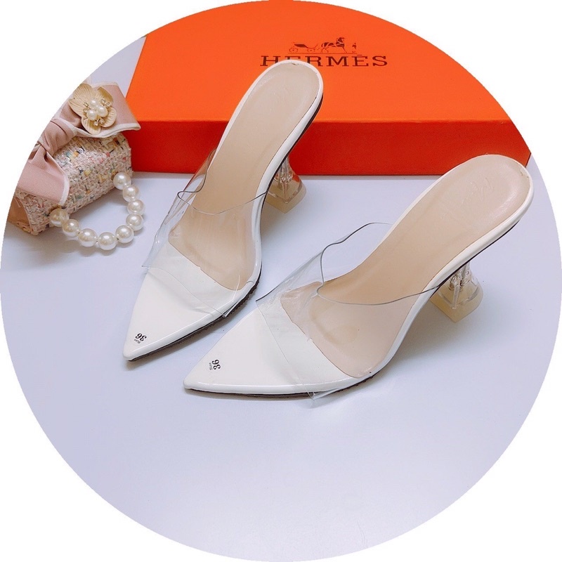 Bán Sỉ-Guốc cao gót mũi nhọn quai trong gót ly 8cm siêu chảnh