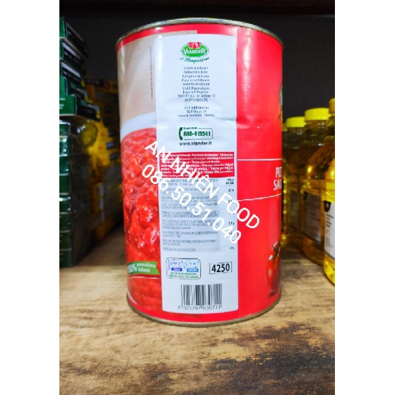 Pizza Sauce Sốt Cà Chua Italia Viander hộp 4,1KG