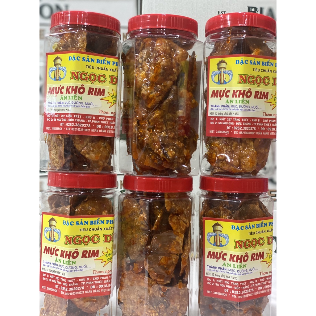 Mực Khô Rim ( ăn liền ) là món ăn ngon ơi là ngon của Shop Đặc Sản Biển Phan Thiết NGỌC DŨNG; Hộp 200 gram. HSD 12 tháng