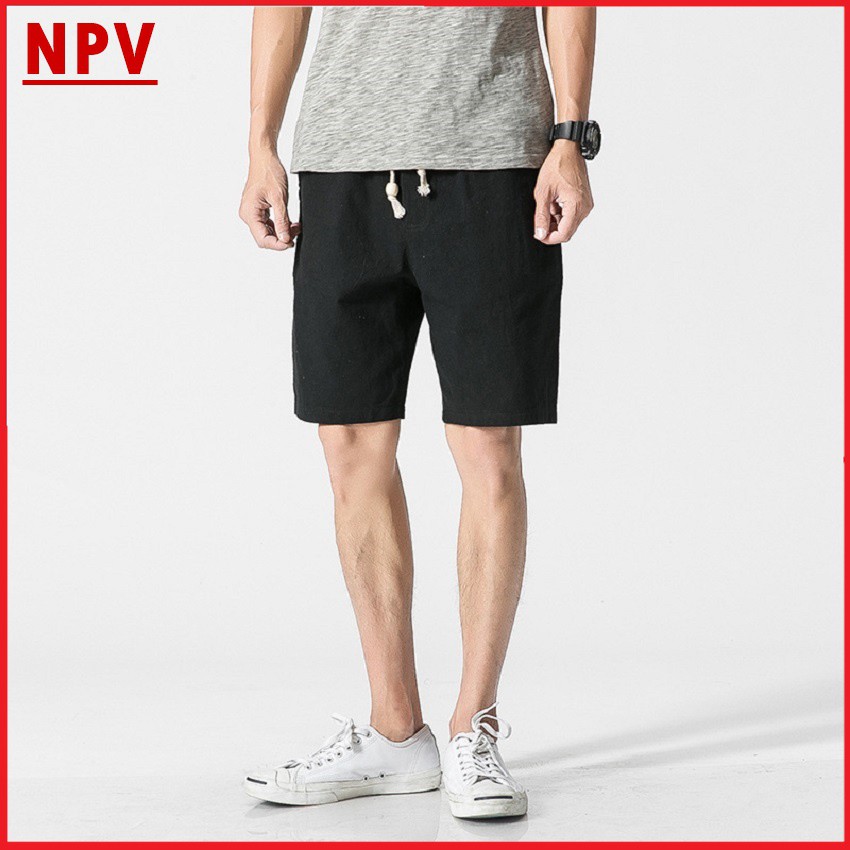 Quần short đũi nam NPV chất đũi mềm mát, quần sooc lửng thể thao chuẩn form cạp chun dây rút 5 màu