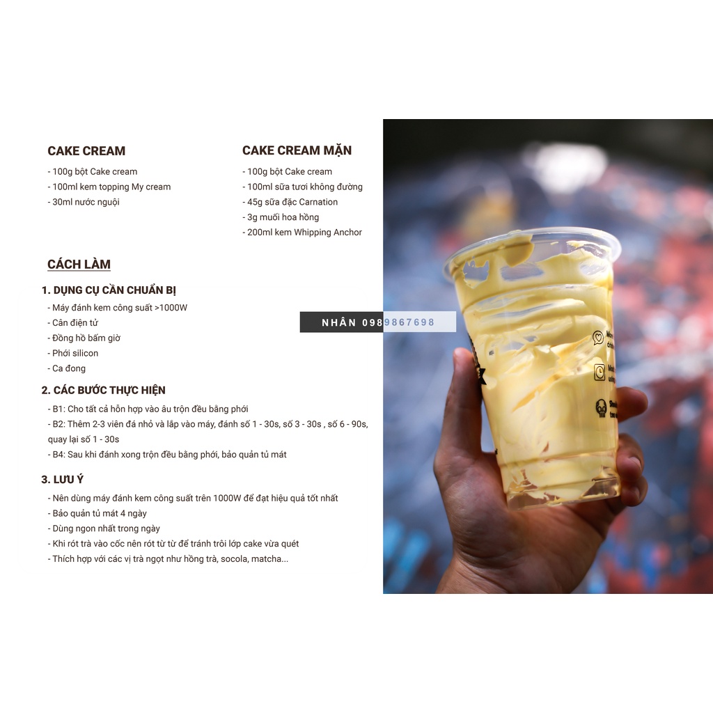 Bột cake cream Royaltea