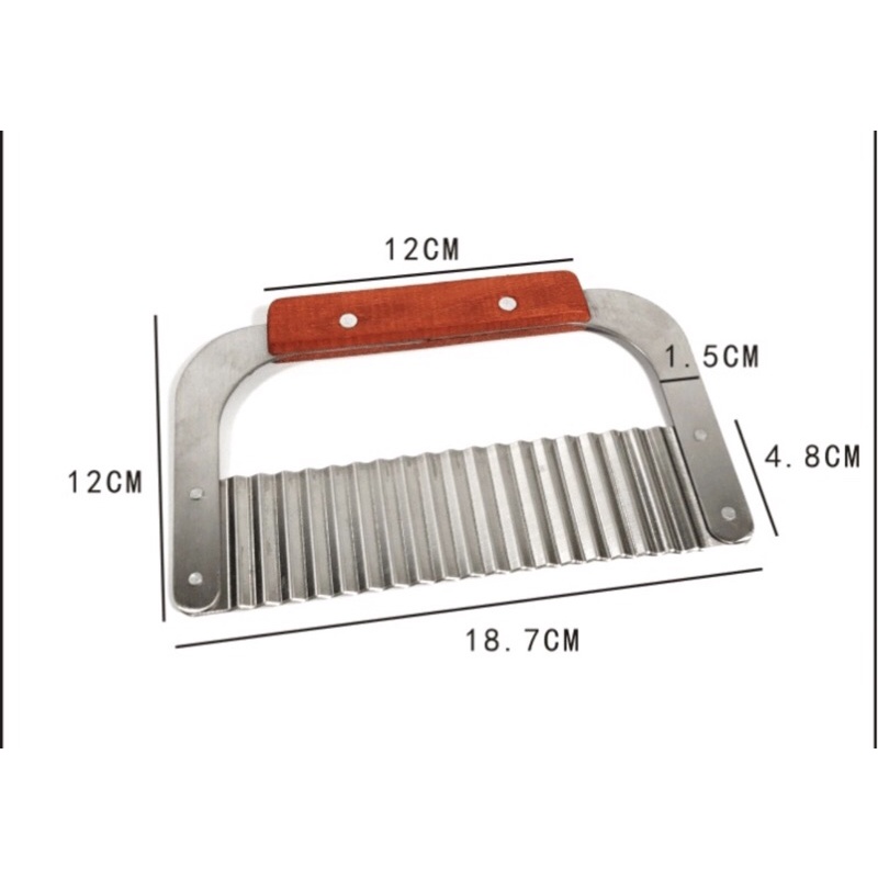 Dao lượn sóng cắt thạch, khoai tây, cà rốt inox cứng, dày dặn inox 304