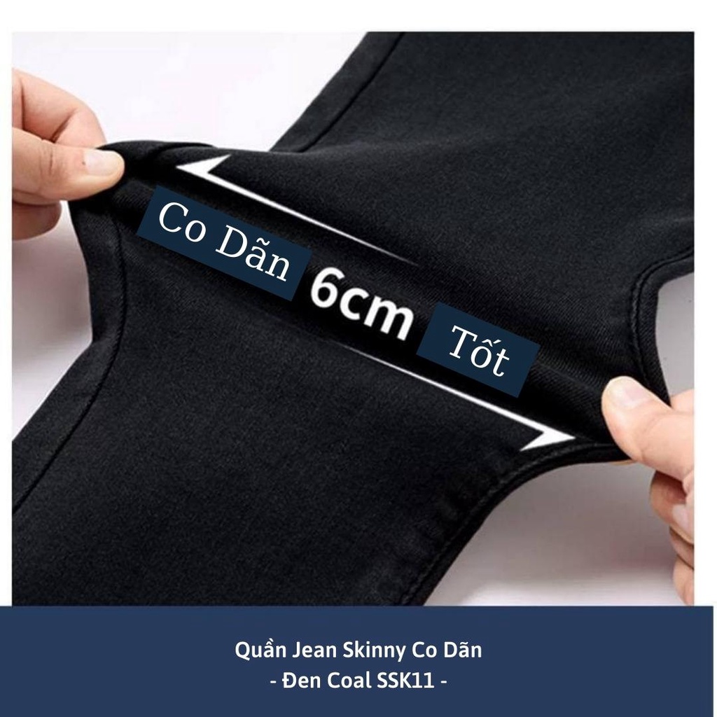 Quần jean nữ skinny lưng cao Kyubi co giãn có túi - Quần bò cạp cao dáng ôm co dãn (có bigsize) SKK11