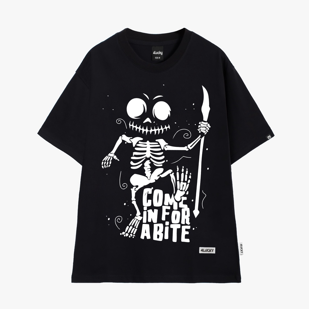 Áo phông rộng nam nữ SKULL 4lucky 6037 - tay lỡ form rộng oversize streetwear