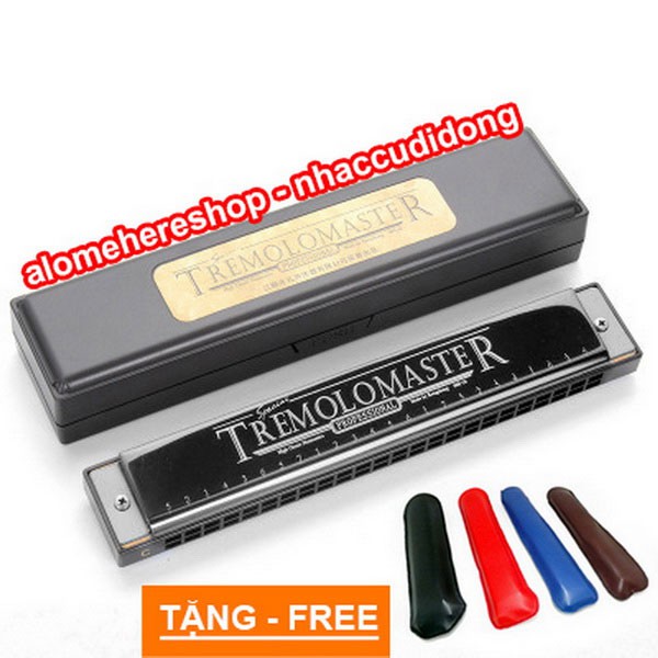 Kèn harmonica Kongsheng Tremolo Master 24 lỗ key C Đen Bóng