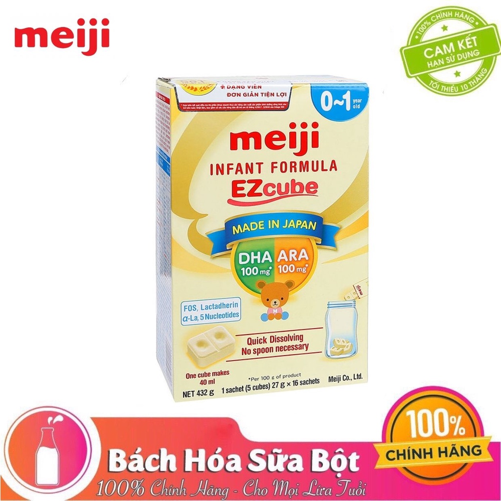 [Chính hãng] Sữa Meiji Dạng Thanh 0-1 và 1-3 (1 hộp/ 16 thanh)