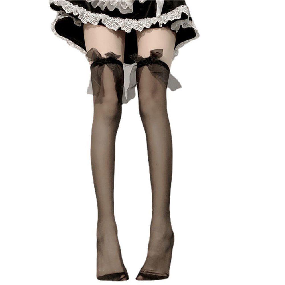 Quần Tất Mỏng Không Đường May Đính Nơ Dễ Thương Cho Nữ