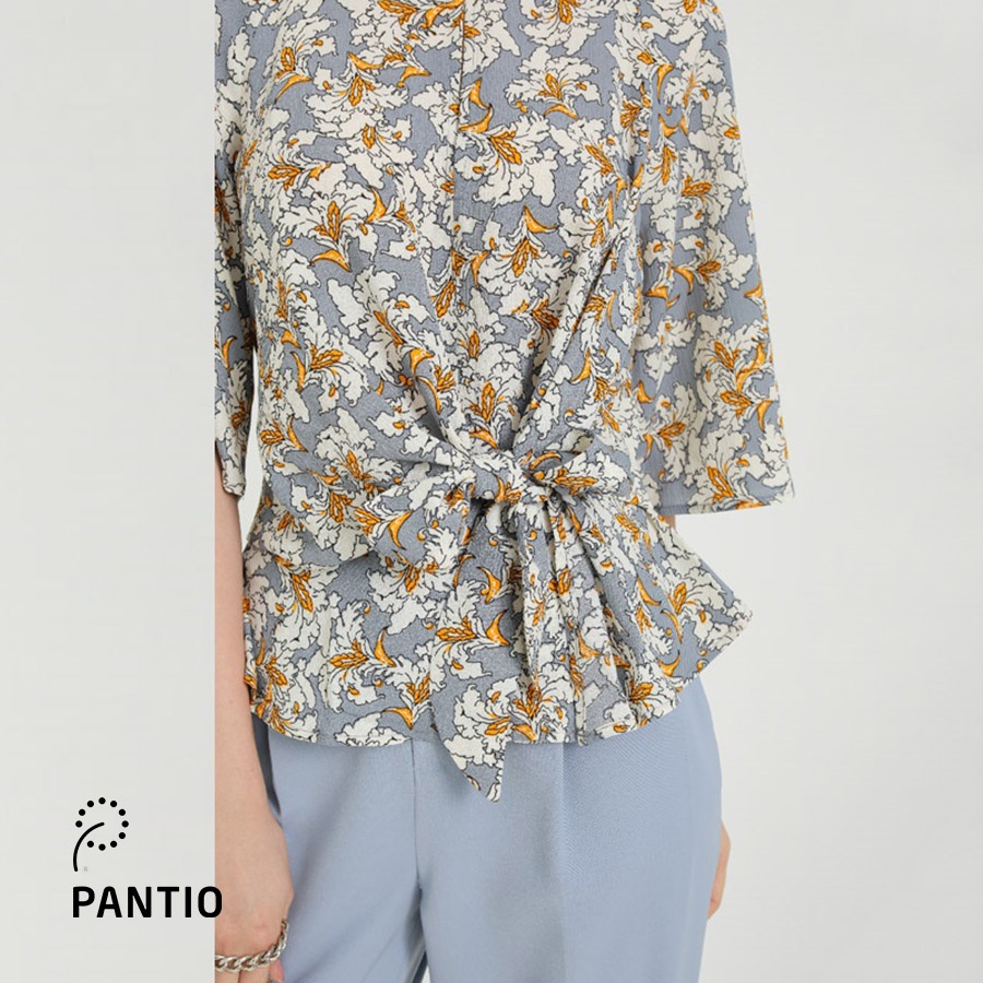 Áo sơ mi tay lỡ nơ cách điệu thời trang FAS31859 - PANTIO