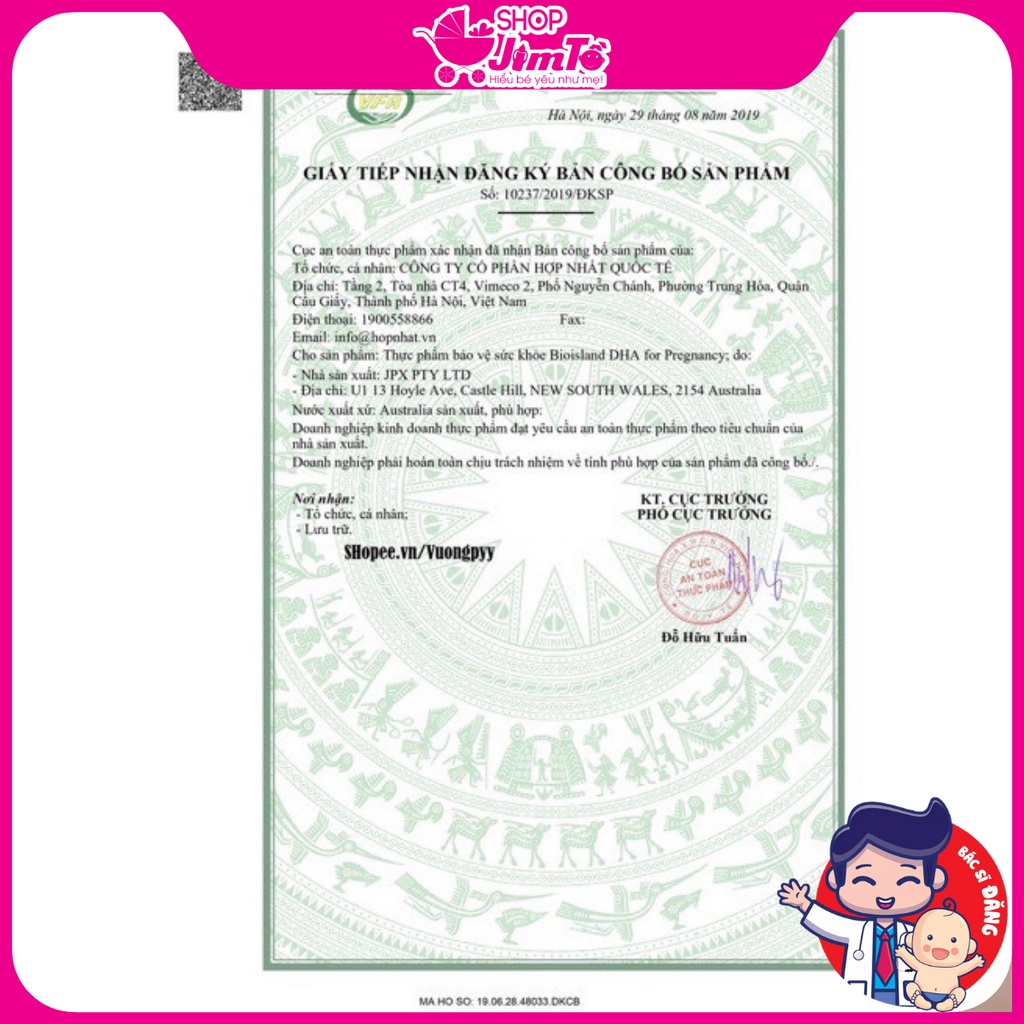 Bioisland DHA Bầu Bổ Sung DHA Giúp Phát Triển Trí Não Cho Thai Nhi Lọ 60 viên