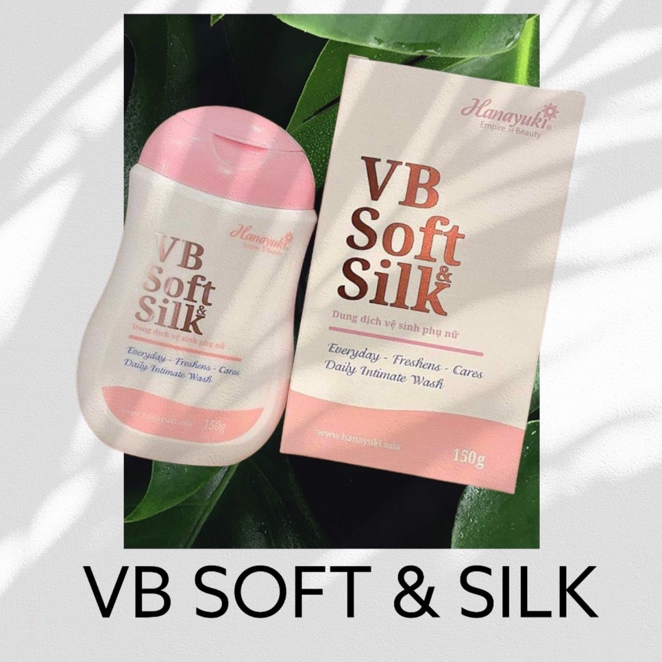 HANAYUKI Dung Dịch Vệ Sinh Phụ Nữ VB SOFT SILK Pink làm sạch, cân bằng pH, ngăn mùi 150ml