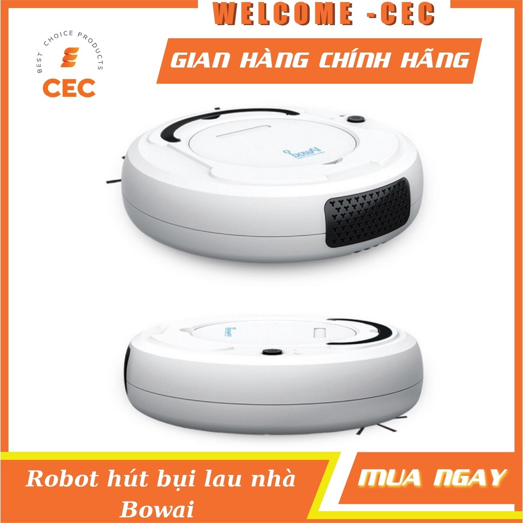 Robot hút bụi lau nhà Bowai - Công nghệ AI mới 2021 tự động thông minh sạc pin USB VC26 [CEC Store]