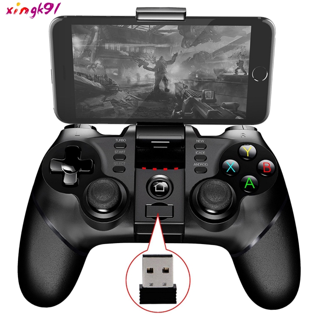 Bộ tay cầm chơi game bluetooth Ipega 9076 3 trong 1 2.4G cho Android/IOS