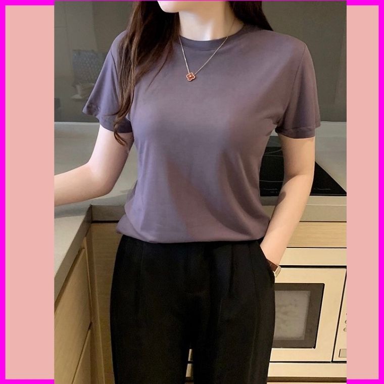 Áo thun trơn 💚 Áo thun nữ 100% cotton thoáng mát