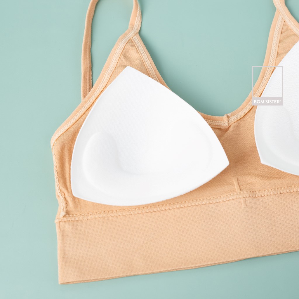 [Mã FAFRINW11 giảm 8% đơn 99K] Áo lót thể thao mút mỏng croptop khoét lưng màu trơn nâng ngực tự nhiên BOM SISTER BR367 | BigBuy360 - bigbuy360.vn