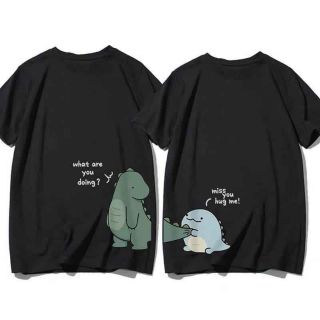 Áo đôi Unisex hình khủng long cute