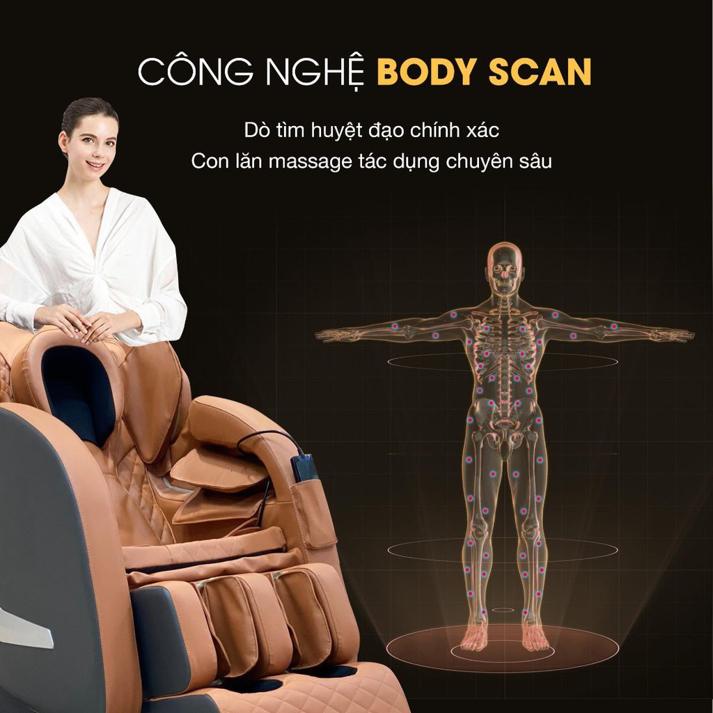 Ghế massage KLC KY6868 - công nghệ Body scan, công nghệ không trọng lực, công nghệ Nhật Bản...