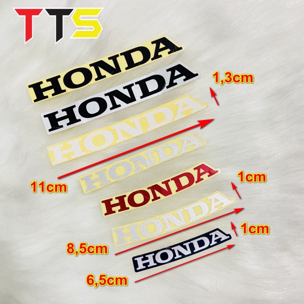Tem logo HONDA đủ kích cở sử dụng dán mặt nạ, cánh bửng, mu rùa xe WAVE, VARIO, AB, CICK THÁI, VIS