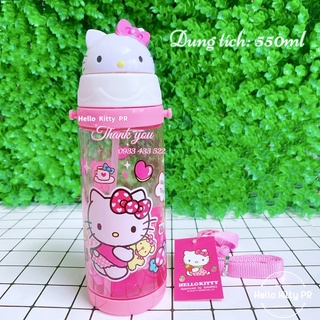 Bình nước có dây đeo Hellokitty Doremon Doraemon