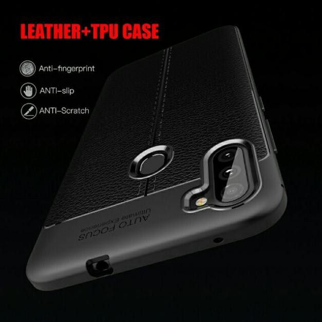 [free ship] Ốp lưng samsung A11 /A30 vân da thời trang chính hãng auto focus