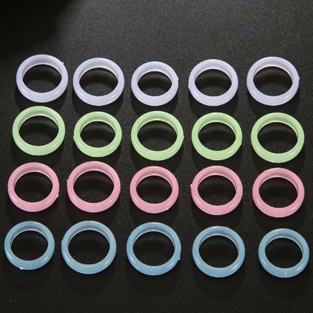 Bộ 10 Nhẫn Phát Sáng Độc Đáo Làm Quà Tặng|Nhẫn Acrylic Hàn Quốc Màu Sắc Dạ Quang